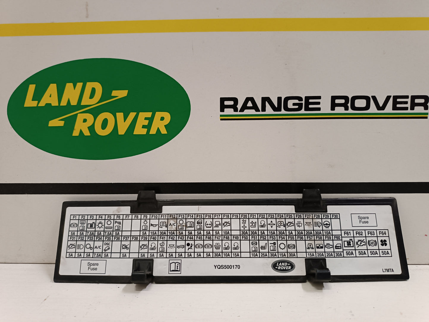Coperchio Fusibili Range Rover L322 Cod. YQS500170
